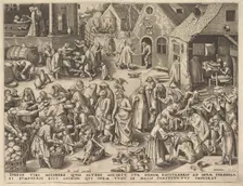 Charity (Charitas) from The Virtues, 1559. Creator: Philip Galle