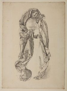 Charity - Drapery Study, 1867. Creator: Sir Edward Coley Burne-Jones