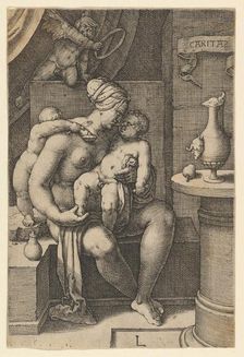 Charity, from the series The Seven Virtues, 1530. Creator: Lucas van Leyden
