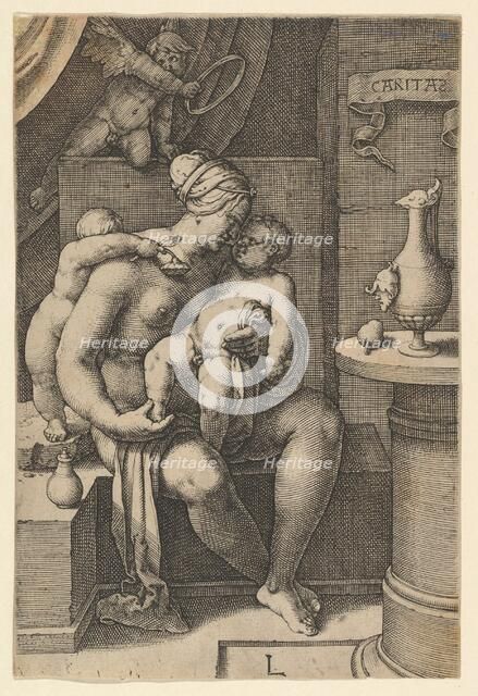 Charity, from the series The Seven Virtues, 1530. Creator: Lucas van Leyden.