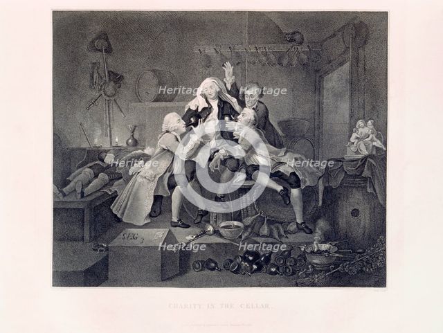 Charity in the Cellar, 18th century. Creator: Unknown.