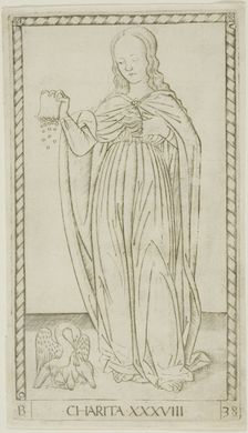 Charity, plate 38 from Genii and Virtues, c.1465. Creator: Unknown