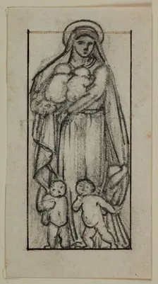 Charity - Study, 1870. Creator: Sir Edward Coley Burne-Jones