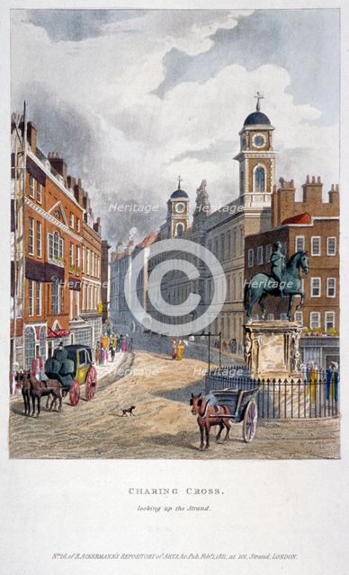 Charing Cross, Westminster, London, 1811.   Artist: Anon
