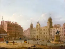 Charing Cross and Northumberland House late 18th century. Creator: Unknown