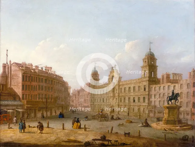 'Charing Cross and Northumberland House', late 18th century. Creator: Unknown.