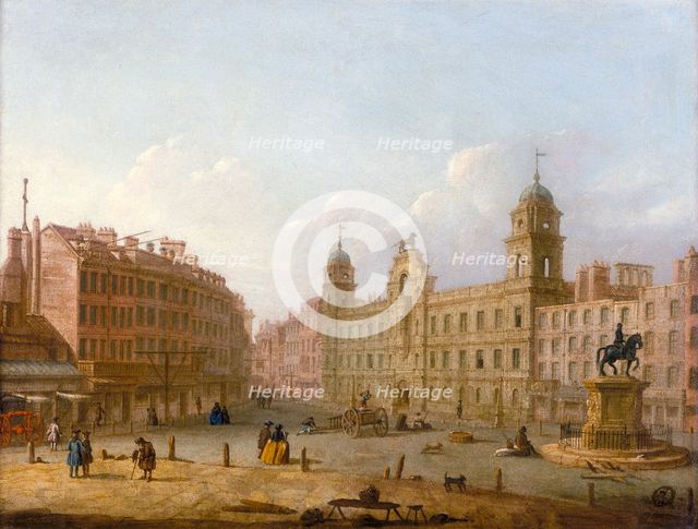 'Charing Cross and Northumberland House', late 18th century. Creator: Unknown.