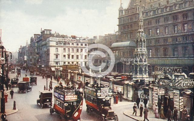 Charing Cross and the Strand, London, c1910. Creator: Unknown.