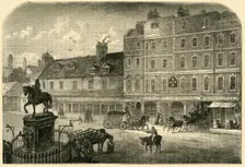 Charing Cross from Northumberland House in 1750 (1881). Creator: Unknown