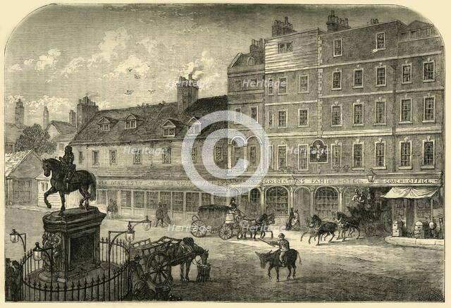 'Charing Cross from Northumberland House in 1750', (1881). Creator: Unknown.