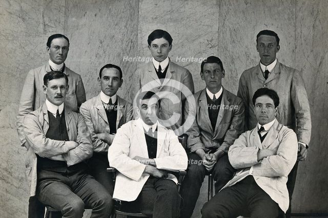 Charing Cross Hospital: a portrait of house surgeons, 1906. Creator: Unknown.
