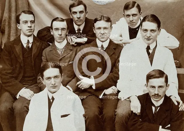 Charing Cross Hospital: a portrait of house surgeons, 1906. Creator: Unknown.