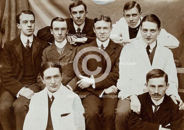 Charing Cross Hospital: a portrait of house surgeons, 1906. Creator: Unknown.