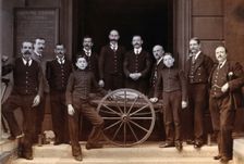 Charing Cross Hospital: portrait of the porters, 1906. Creator: Unknown