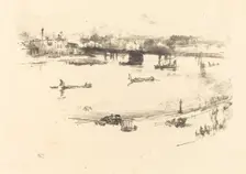 Charing Cross Railway Bridge, 1896. Creator: James Abbott McNeill Whistler