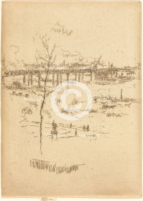 Charing Cross Railway-Bridge, c. 1887. Creator: James Abbott McNeill Whistler.