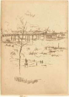 Charing Cross Railway-Bridge, c. 1887. Creator: James Abbott McNeill Whistler