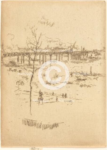 Charing Cross Railway-Bridge, c. 1887. Creator: James Abbott McNeill Whistler.