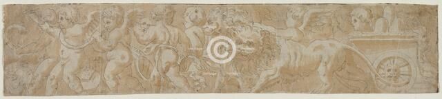 Chariot Drawn by Lions with Amorini, first half 1500s. Creator: Unknown.