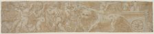 Chariot Drawn by Lions with Amorini (recto) Partial Architectural Study (verso) , first half 1500s. Creator: Unknown