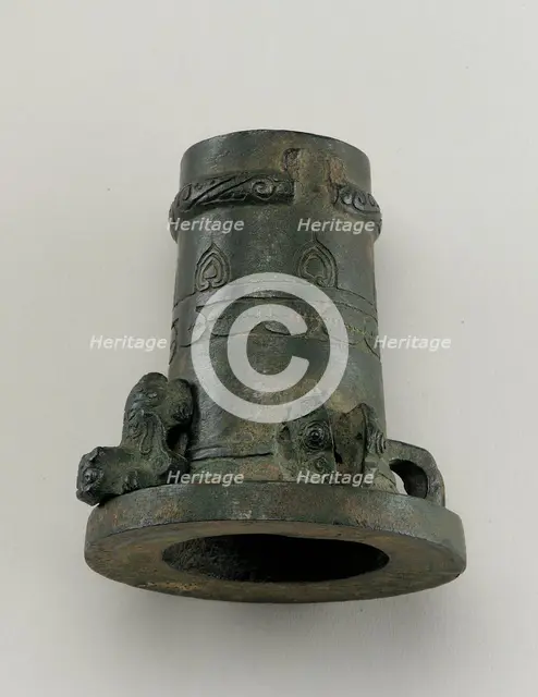 Chariot fitting: axle cap and linchpin, Eastern Zhou dynasty, 770-221 BCE. Creator: Unknown.