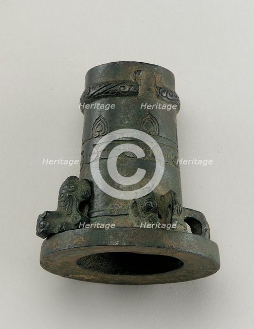 Chariot fitting: axle cap and linchpin, Eastern Zhou dynasty, 770-221 BCE. Creator: Unknown.