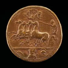 Chariot on a Pedestal [reverse]. Creator: Giovanni da Cavino