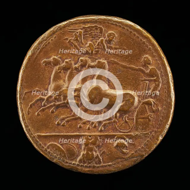 Chariot on a Pedestal [reverse]. Creator: Giovanni da Cavino.