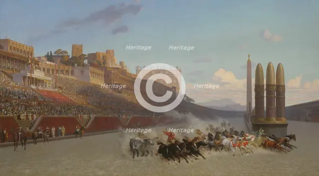 Chariot Race, 1876. Creator: Jean-Leon Gerome.