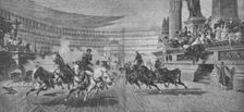 Chariot-racing at the Circus Massimus in Rome, (19th century)