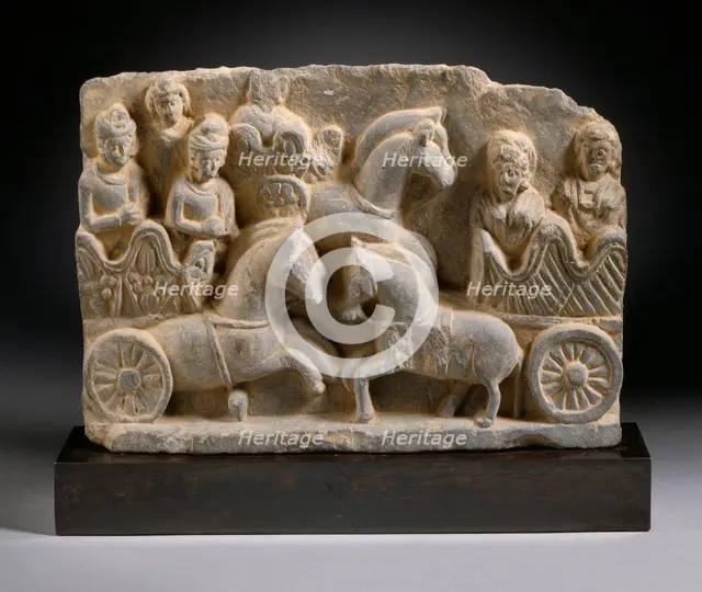Chariot Scene, 3rd century. Creator: Unknown.