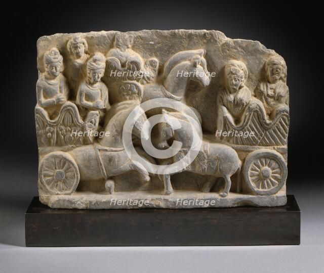 Chariot Scene, 3rd century. Creator: Unknown.