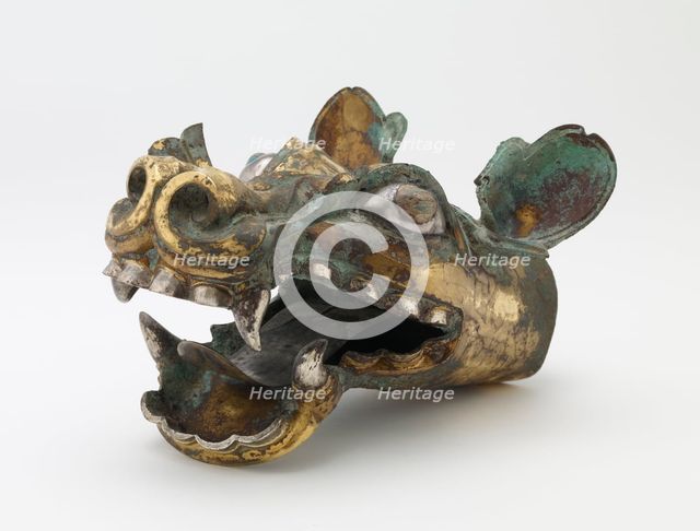 Chariot shaft fitting in the form of a dragon head, Late Eastern Zhou dynasty, ca. 4th century BCE. Creator: Unknown.