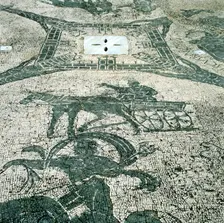 Chariotieer, mosaic, Cisarii, Ostia, Italy, c1st Century