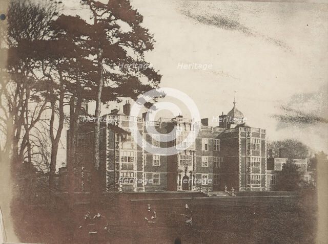 Charlton House with Seated Figures in Foreground, 1850s. Creator: Unknown.
