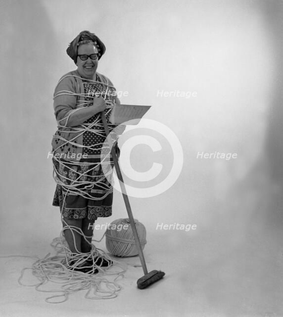 Charlady, photo for a press advertisment for twine, 1966. Artist: Michael Walters