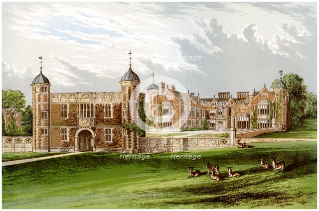Charlecote Park, Warwickshire, home of the Lucy family, c1880. Artist: Unknown
