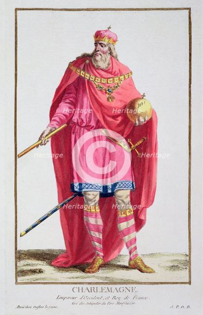 Charlemagne, King of the Franks, (1780). Creator: Pierre Duflos.