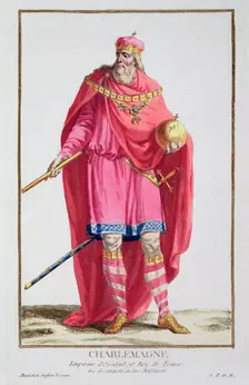 Charlemagne, King of the Franks, (1780). Creator: Pierre Duflos