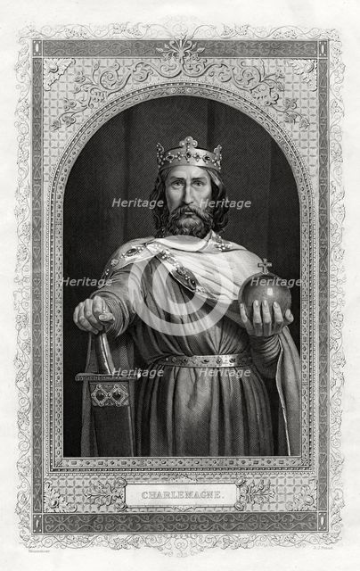Charlemagne, king of the Franks, 1875. Artist: DJ Pound