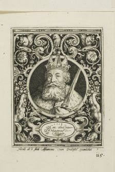 Charlemagne, plate seven from The Nine Worthies, 1594. Creator: Nicolaes de Bruyn