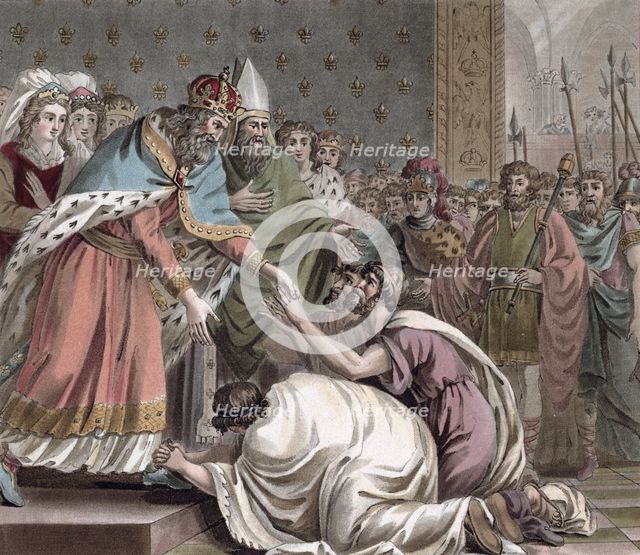 'Charlemagne receives the Ambassadors from the Emperor of the East', 1789. Artist: Jean Baptiste Morret