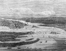 Charleston harbour, South Carolina, with sunken ships