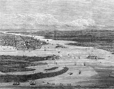 Charleston harbour, South Carolina, with sunken ships