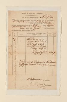 Charlestown Bill, United States, 1802. Creator: Unknown