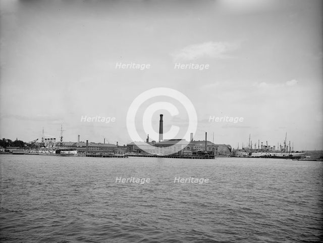 Charlestown Navy Yard, Boston, Mass., c1905. Creator: Unknown.