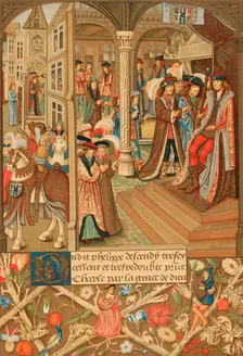 Charles the Bold and his court, 15th century, (1877). Creator: Unknown