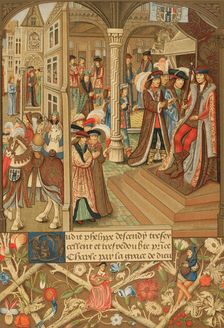 Charles the Bold and his court, 15th century, (1877). Creator: Unknown