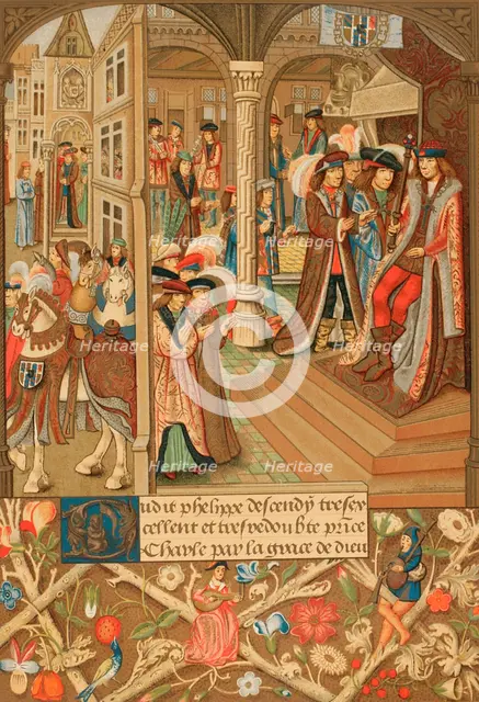 Charles the Bold and his court, 15th century, (1877).  Creator: Unknown.