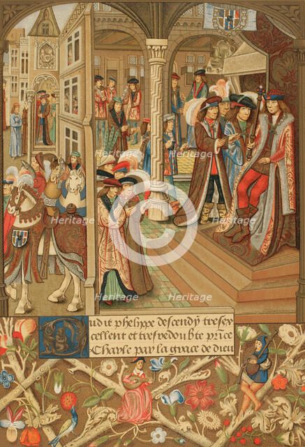 Charles the Bold and his court, 15th century, (1877).  Creator: Unknown.